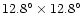 $12.8^{\circ}\times 12.8^{\circ}$