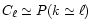 $C_{\ell}\simeq P(k\simeq \ell )$
