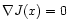 $\nabla J(x)=0$