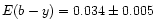 $E(b-y)=0.034\pm0.005$
