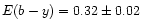 $E(b-y)=0.32\pm0.02$