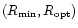 $(R_{{\rm min}},R_{{\rm opt}})$