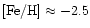 ${\rm [Fe/H]}\approx -2.5$