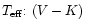 $T_{{\rm eff}}{:}~(V-K)$