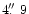 $4\hbox{$.\!\!^{\prime\prime}$ }9$