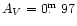 ${ A_V=0\hbox{$.\!\!^{\rm m}$ }97}$