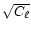 $\sqrt{C_\ell}$