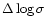 $\Delta \log \sigma$