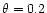 $\theta=0.2$
