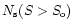 $N_{\rm s}(S>S_{\rm o})$