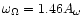 $\omega_{\Omega}=1.46A_{\omega}$