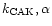$k_{\rm CAK}, \alpha$