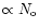 $\propto N_{\rm o}$