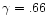 $\gamma =.66$