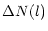 $\displaystyle \Delta N(l)$