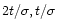 $2t/\sigma,
t/\sigma$