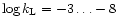 ${\rm log}\,k_{\rm L}= -3 \ldots -8$