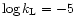 ${\rm log}\,k_{\rm L}= -5$