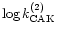 ${\rm log}\,k_{\rm CAK}^{(2)}$