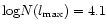 ${\rm log}N(l_{\rm max}) = 4.1$