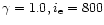 $\gamma =1.0, i_{\rm e} = 800$