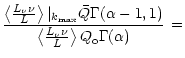 $\displaystyle \frac{\left\langle \frac{L_{\nu}\nu}{L}\right\rangle\vert _{k_{\r...
...)}
{\left\langle \frac{L_{\nu}\nu}{L}\right\rangle Q_{\rm o} \Gamma(\alpha)}\,=$