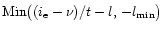 ${\rm Min}\bigl((i_{\rm e} - \nu)/t - l,\, -l_{\rm min}\bigr)$