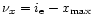 $\nu_x=i_{\rm e} -x_{\rm max}$