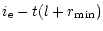 $\displaystyle i_{\rm e} - t(l+r_{\rm min})$