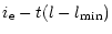 $\displaystyle i_{\rm e} - t(l-l_{\rm min})$