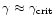 $\gamma \approx
\gamma_{\rm crit}$