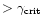 $>\gamma_{\rm crit}$