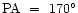 ${\rm PA} \ = \ 170^\circ $