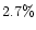 $2.7 \%$