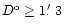 ${ D}^{\rm o} \ge 1\hbox{$.\mkern-4mu^\prime$ }3$