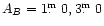 $A_{B} = 1\hbox{$.\!\!^{\rm m}$ }0, 3\hbox{$.\!\!^{\rm m}$ }0$