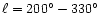 $\ell = 200{^\circ}- 330{^\circ}$