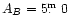 ${A}_{ B} = 5\hbox{$.\!\!^{\rm m}$ }0$