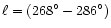 $\ell =
(268{^\circ}-286{^\circ})$