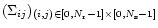 $(\Sigma_{ij})_{(i,j)\in[0,N_{\rm r}-1]\times[0,N_{\rm s}-1]}$