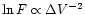 $\ln F\propto\Delta V^{-2}$