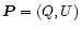 $\vec{P} = (Q,U)$