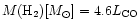 $M({\rm H}_2) [M_{\odot}] = 4.6
L_{\rm CO}$