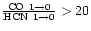 $\frac{{\rm CO} ~1\rightarrow0}{{\rm HCN}
~1\rightarrow0}>20$