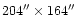 $204''\times 164''$
