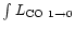 $\int L_{{\rm
CO}~1\rightarrow0}$