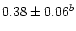 $0.38\pm0.06^b$