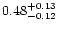 $0.48_{-0.12}^{+0.13}\nu$