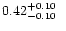 $0.42_{-0.10}^{+0.10}\nu$