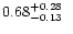 $0.68_{-0.13}^{+0.28}\nu$